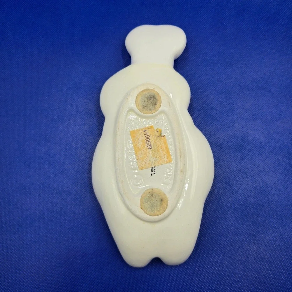 Vintage 1988 Pillsbury Doughboy Ceramic Spoon‎ Rest Poppin White Blue Kitchen